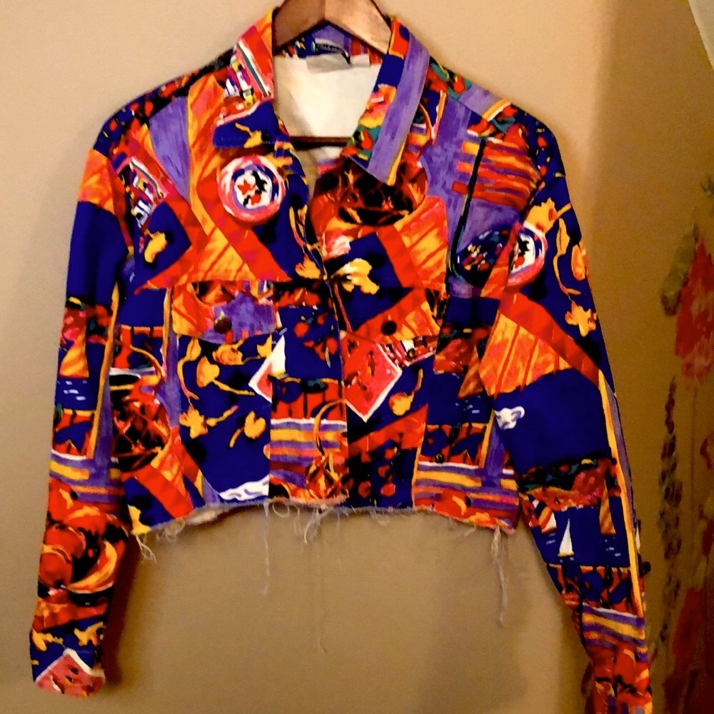 Vintage Ken Done denim jacket. Sz M.